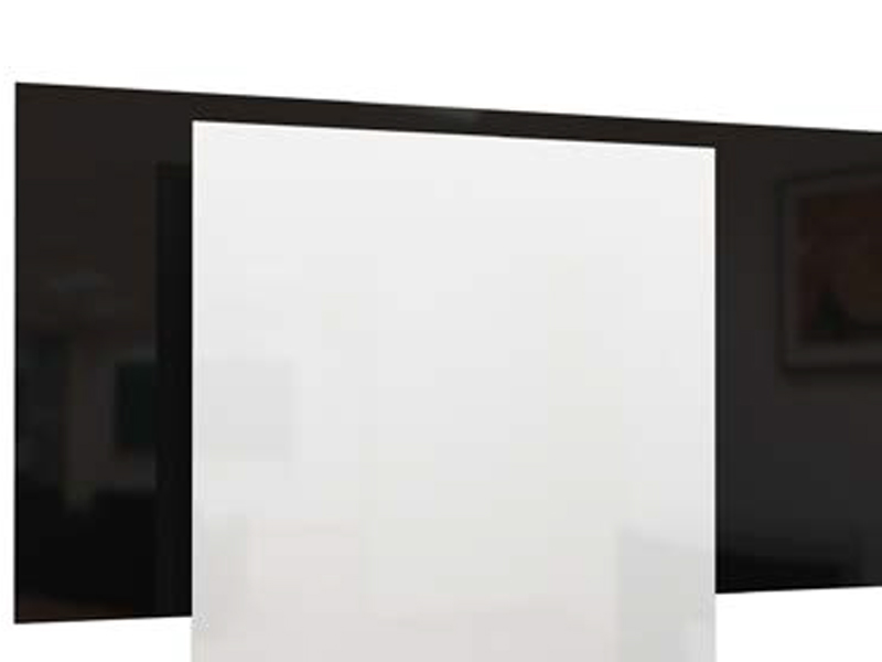 pannelli radianti infrarossi in vetro bianco e nero