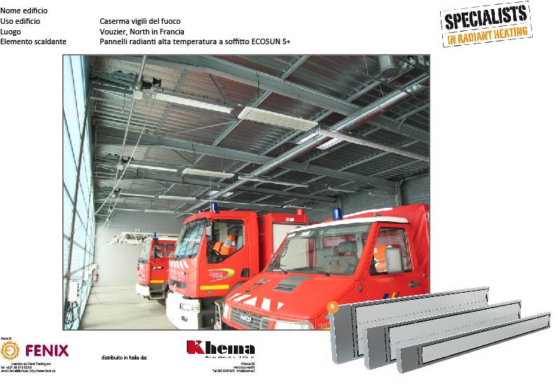 Riscaldamento caserma pompieri con ECOSUn S+