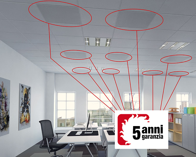 ECOSUN U+ Pannello Radiante infrarossi per installazione a soffitto e  parete - Khema